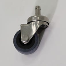 Casters of 316L electropolished stainless steel with 2