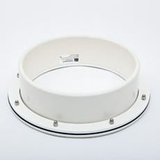 PVC Round Glovebox Port on a White Background