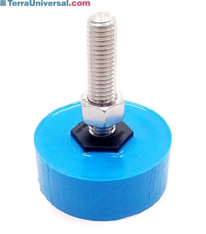 Polyurethane Non Skid Blue Leveling Foot  |  2805-99 displayed