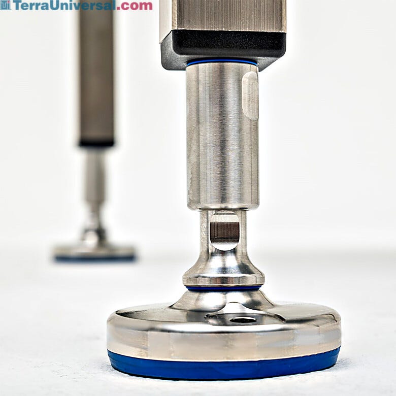Leveling feet are smooth and durable, providing sterility and strength  |  2807-86 displayed