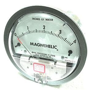 Differential Pressure Gauge; 0-4.0" WC, Magnehelic®, Uninstalled